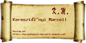 Keresztényi Marcell névjegykártya
